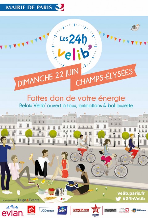 Affiche des 24h Vélib’ Paris