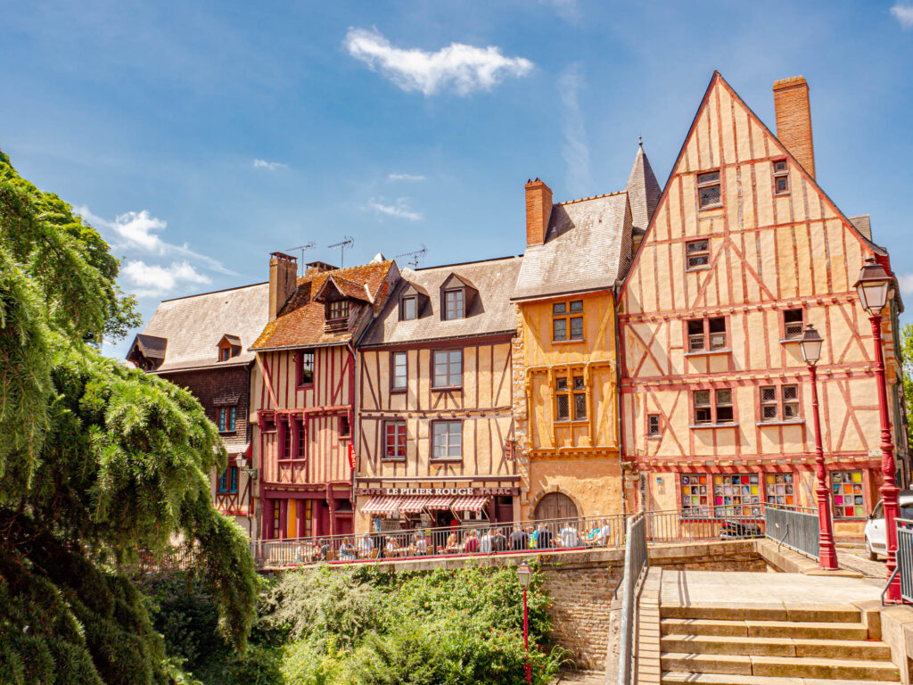Maisons à pan de bois de la Cité Plantagenêt au Mans