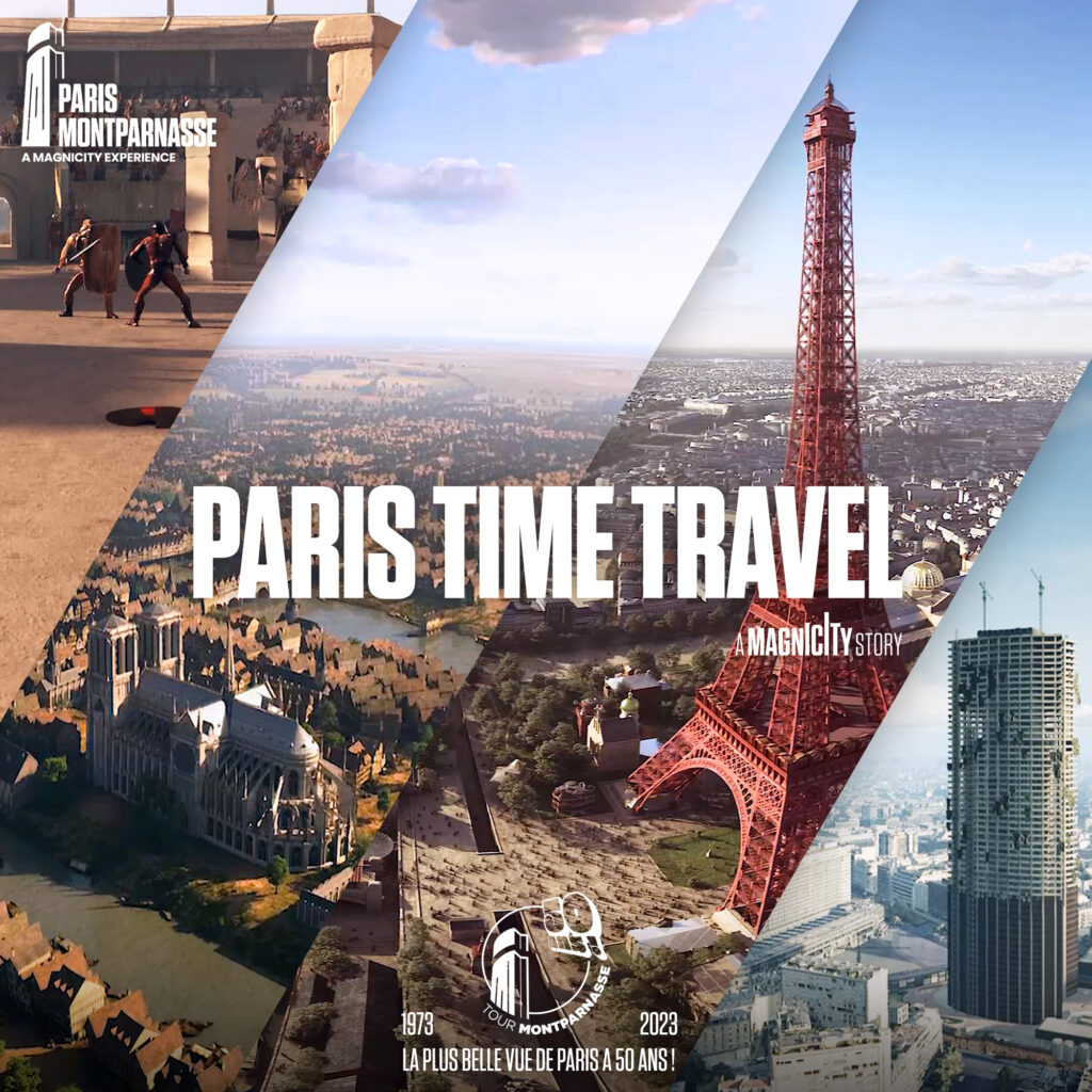 Visuel illustrant Paris Time Travel pour les 50 ans de la Tour Montparnasse